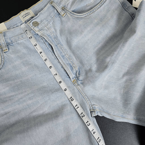 Citizens of Humanity Womens Annina Trouser Jeans Size 33 Blue Wide Leg Light NWT - Picture 8 of 9
